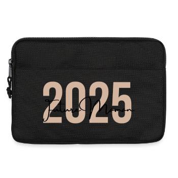 Werdende Mama 2025 - Laptoptasche 13" - Schwarz - Vorne