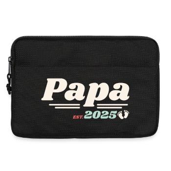Papa Est 2025 Ich werde Vater Retro Style - Laptoptasche 13" - Schwarz - Vorne
