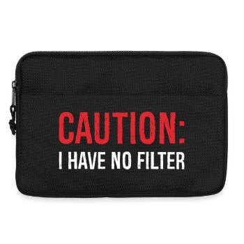 caution I have no filter - Laptop bag 13" - black - Front