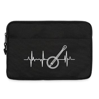 Battement de cœur du banjo - Sacoche pour ordinateur portable 13 pouces - noir - Devant