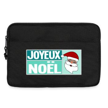 PÈRE NOËL. NOËL. JOYEUX NOËL. MERRY CHRISTMAS - Sacoche pour ordinateur portable 13 pouces - noir - Devant