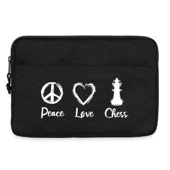 Peace Love Chess - Laptop bag 13" - black - Front