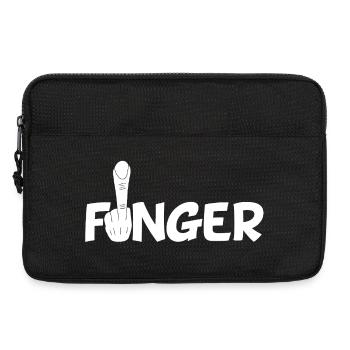 The finger (white) - Laptop bag 13" - black - Front