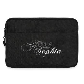Sophia > white and dirty - Laptoptasche 13" - Schwarz - Vorne