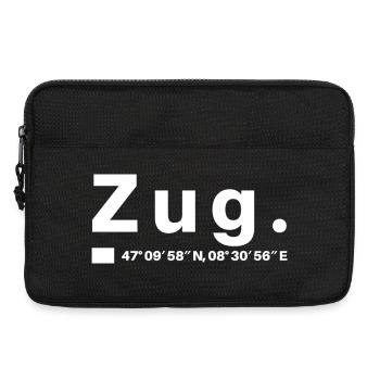 Zug Koordinaten Schweiz Zuger Zugerin - Laptoptasche 13" - Schwarz - Vorne