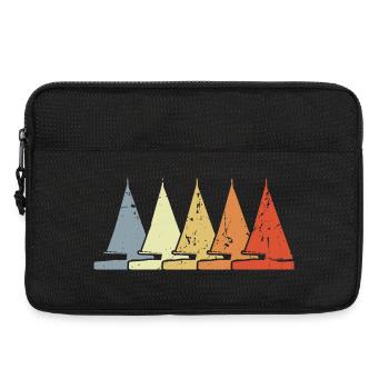 Segelboot Skizze - Laptoptasche 13" - Schwarz - Vorne