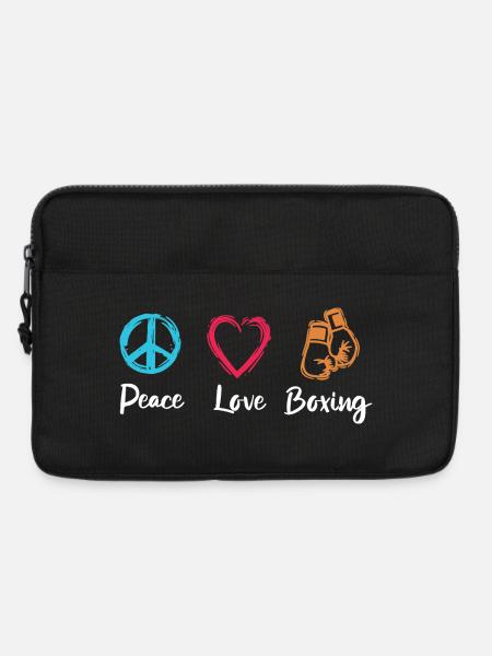 Frieden Liebe Boxen - Laptoptasche 13" - Schwarz