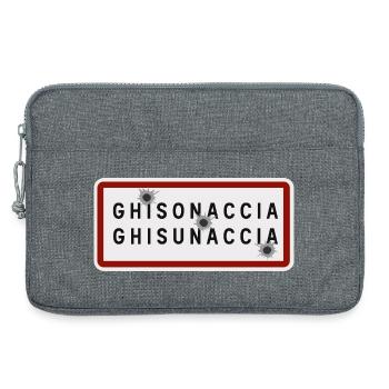 Panneau d’entrée de la ville de Ghisonaccia - Sacoche pour ordinateur portable 13 pouces - gris chiné - Devant