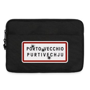 panneau d’entrée de la ville de porto vecchio - Sacoche pour ordinateur portable 13 pouces - noir - Devant