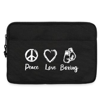 Peace Love Boxing - Laptop bag 13" - black - Front