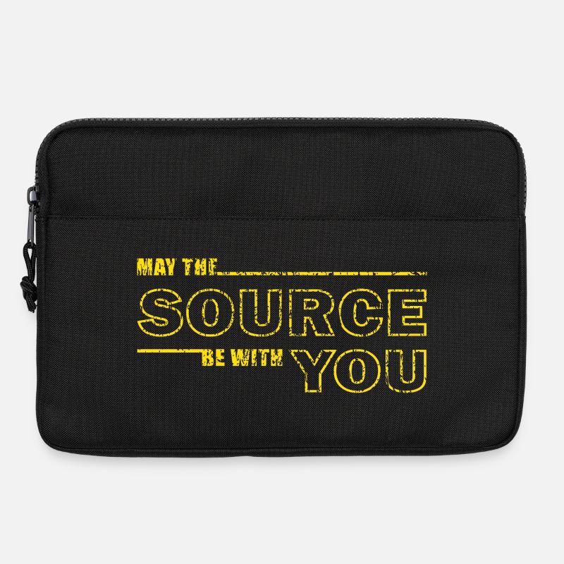 Möge die Quelle bei dir sein – Geek Tee - Laptoptasche 13" - Schwarz