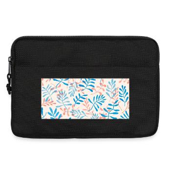 Aquarell-Blattdesign in Pastelltönen - Laptoptasche 13" - Schwarz - Vorne