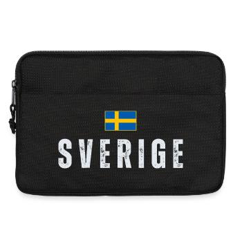 Drapeau suédois, patriote suédois - Sacoche pour ordinateur portable 13 pouces - noir - Devant