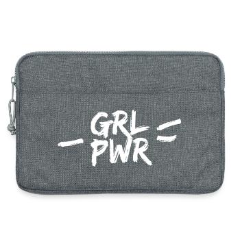 Lettrage Girl Power / Girl Power - Sacoche pour ordinateur portable 13 pouces - gris chiné - Devant