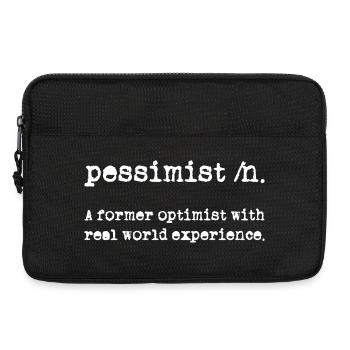 Pessimist Definition - Laptoptasche 13" - Schwarz - Vorne