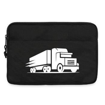 Transporter Lkw Symbol - Laptoptasche 13" - Schwarz - Vorne