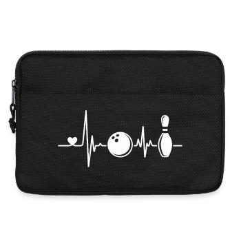 Bowling Heartbeat Design - Laptop bag 13" - black - Front