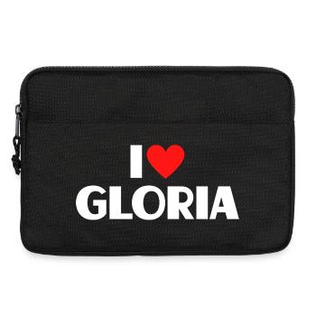 I love Gloria Rotes Herz Romantischer Name Fan - Laptoptasche 13" - Schwarz - Vorne