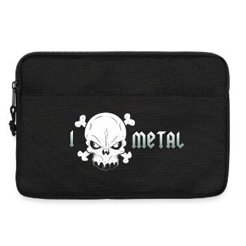 Extreme Metal Skull - Laptop bag 13" - black - Front