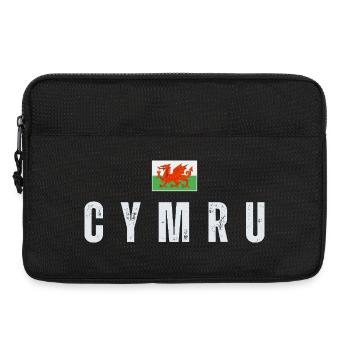 Drapeau du Pays de Galles, patriote gallois - Sacoche pour ordinateur portable 13 pouces - noir - Devant