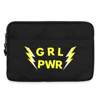 Girl Power - GRL PWR - Porte-bonheur pour les filles - Sacoche pour ordinateur portable 13 pouces - noir - Devant