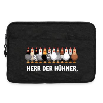 Lord of the Chickens Funny Chicken Graphic - Laptop bag 13" - black - Front