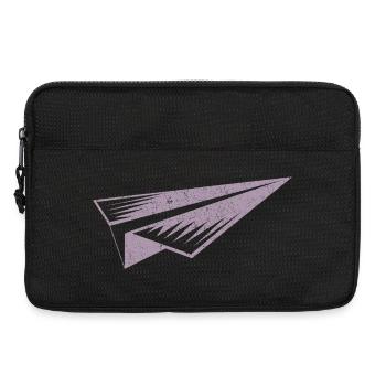 Silhouette d'avion en papier style grunge - Sacoche pour ordinateur portable 13 pouces - noir - Devant