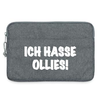 Ich hasse Ollies - Skateboarding Skater Trick - Laptoptasche 13" - Grau meliert - Vorne