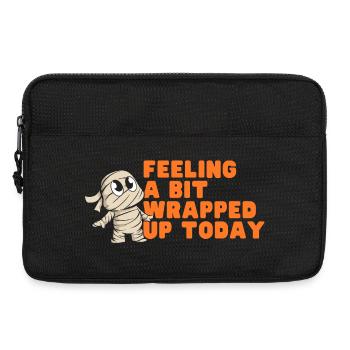Wrapped Up Today Mummy Graphic Tee - Laptop bag 13" - black - Front