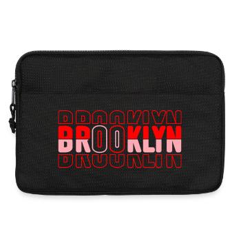 Brooklyn Neon Block Pattern - Laptop bag 13" - black - Front