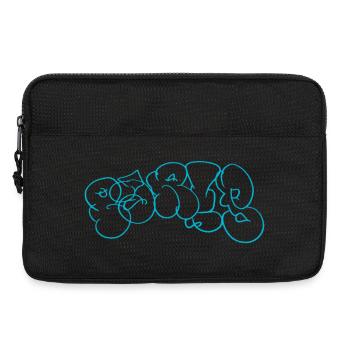 Blue bubble graffiti pattern in Paris style - Laptop bag 13" - black - Front