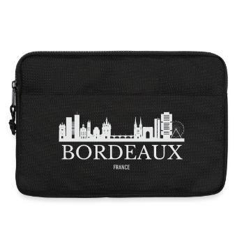 Silhouette de Bordeaux, Bordeaux France - Sacoche pour ordinateur portable 13 pouces - noir - Devant