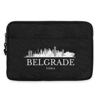 Silhouette de Belgrade, Belgrade Serbie - Sacoche pour ordinateur portable 13 pouces - noir - Devant