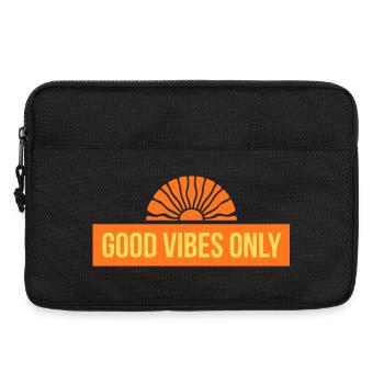 Que de bonnes vibrations au lever du soleil - Sacoche pour ordinateur portable 13 pouces - noir - Devant