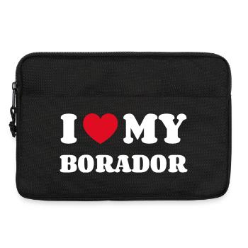 I Love My Borador Hund Besitzer - Laptoptasche 13" - Schwarz - Vorne