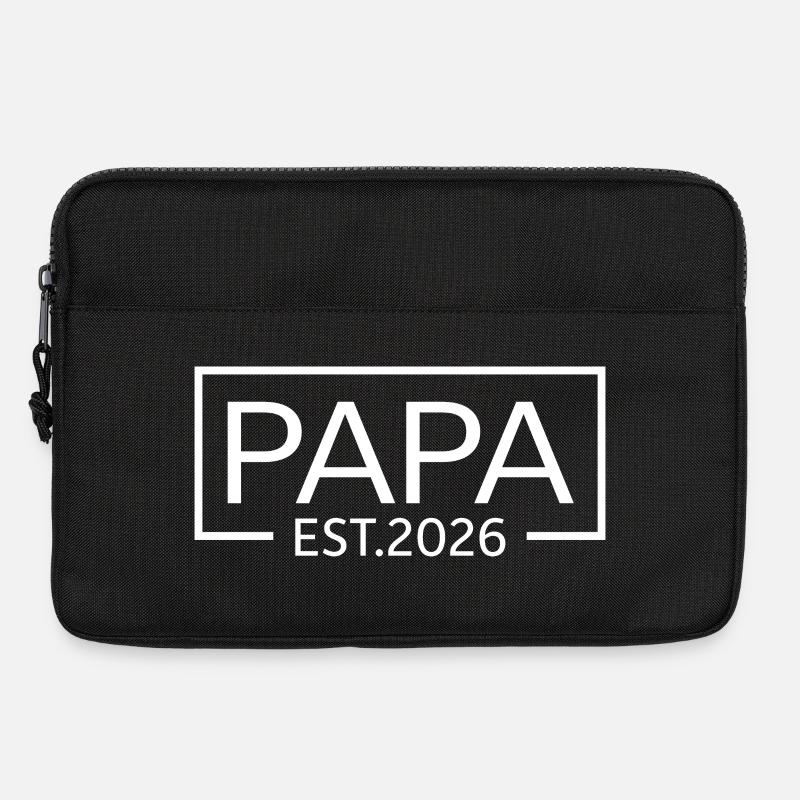 Papa est. 2026 Vater 2026 Erstes Mal Papa 2026  - Laptoptasche 13" - Schwarz