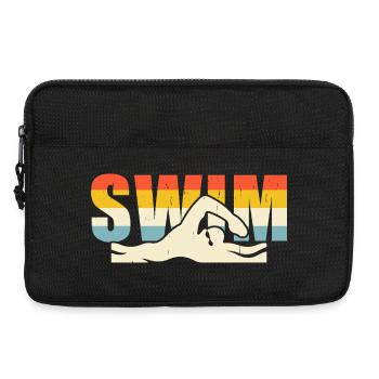 Schwimmen Wassersport Schwimmer Geschenke - Laptoptasche 13" - Schwarz - Vorne