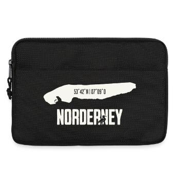 Norderney | Insel mit Koordinaten - Laptoptasche 13" - Schwarz - Vorne