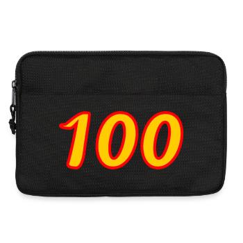 100. 100 YEARS. 100th ANNIVERSARY. BIRTHDAY 100 - Laptop bag 13" - black - Front