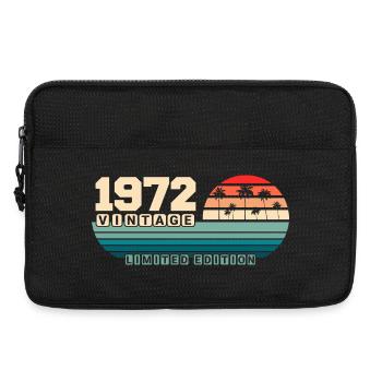 53e anniversaire 1972 Vintage 1972 Retro Sunset - Sacoche pour ordinateur portable 13 pouces - noir - Devant