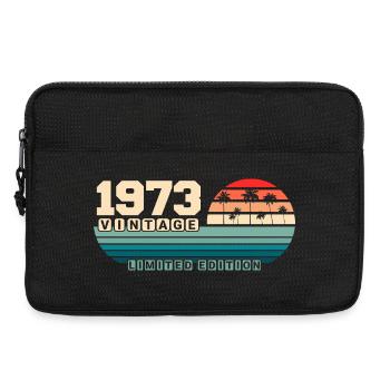 52e anniversaire 1973 Vintage 1973 Retro Sunset - Sacoche pour ordinateur portable 13 pouces - noir - Devant