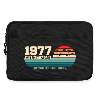 48. Geburtstag 1977 Vintage 1977 Retro Sunset - Laptoptasche 13" - Schwarz - Vorne