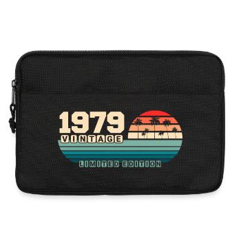46th Birthday 1979 Vintage 1979 Retro Sunset - Laptop bag 13" - black - Front