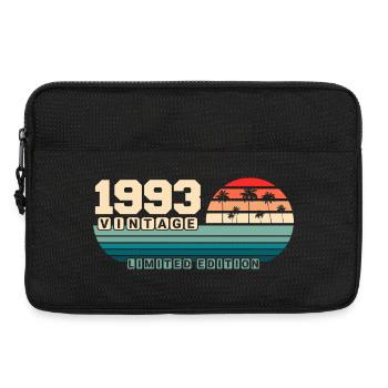 32nd Birthday 1993 Vintage 1993 Retro Sunset - Laptop bag 13" - black - Front