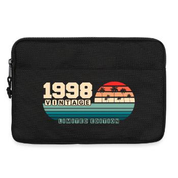 27. Geburtstag 1998 Vintage 1998 Retro Sunset - Laptoptasche 13" - Schwarz - Vorne