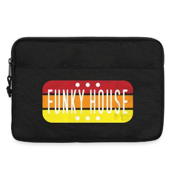 T-shirt Funky House Music - Rave Vintage Retro Festi - Sacoche pour ordinateur portable 13 pouces - noir - Devant