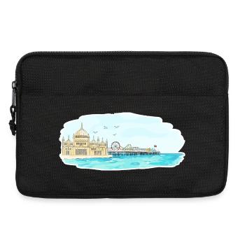 Brighton Royal Pavilion Pier Seaside Art - Laptoptasche 13" - Schwarz - Vorne