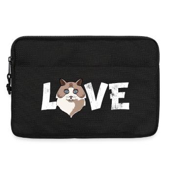 Ragdoll Chat Amateur de Chat Maman Chat Papa Chaton - Sacoche pour ordinateur portable 13 pouces - noir - Devant
