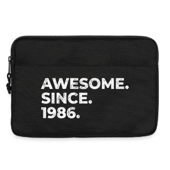 Awesome since 1986 | Geburtstag | Geschenk - Laptoptasche 13" - Schwarz - Vorne