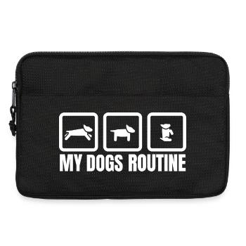 Routine de mes chiens - Sacoche pour ordinateur portable 13 pouces - noir - Devant